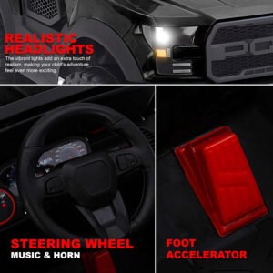 Pobo 12v Battery Operated Jeep for Kids, with Light & Music - Image 4