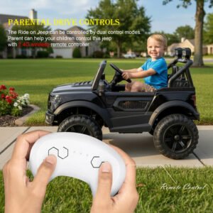 Pobo 12v Battery Operated Jeep for Kids, with Light & Music - Image 3